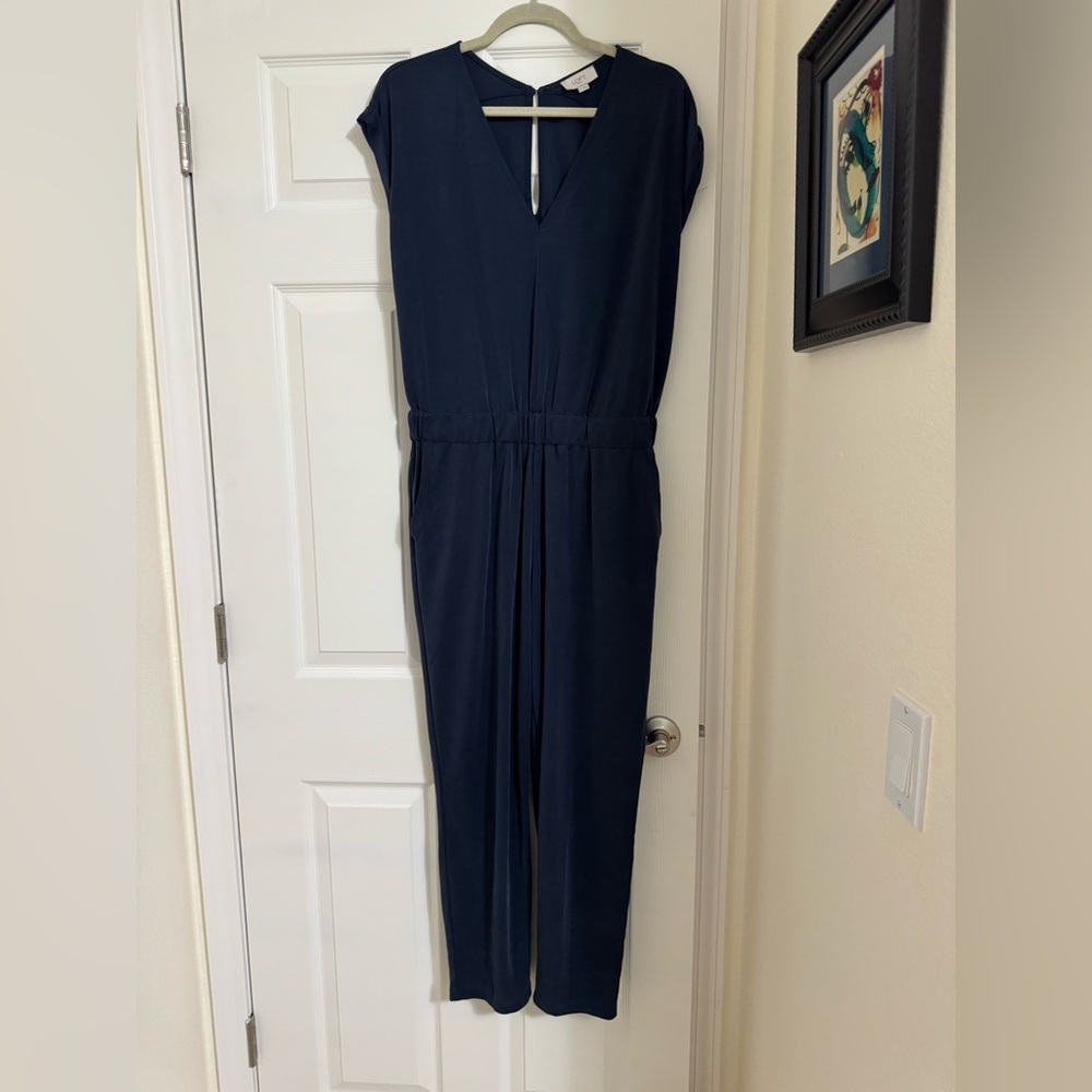 Loft Elegant Navy Jumpsuit